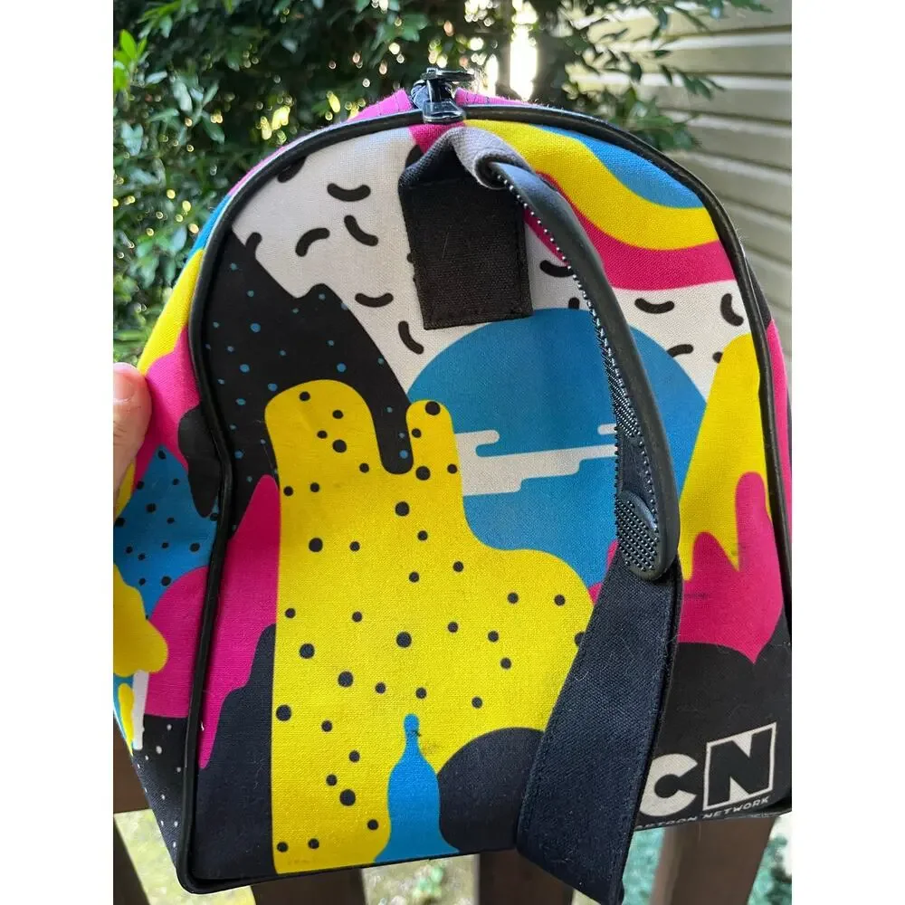 Cartoon Network Adventure Time Duffel Bag Finn Gym Travel Bag Colorful 17in